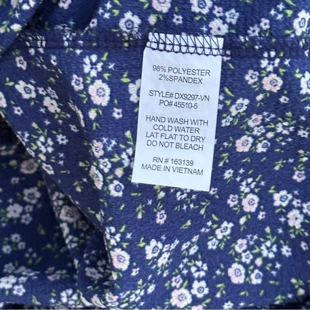 Popular 21 Women's S Blue Floral Smocked Maxi Dress Boho Spaghetti Strap - Picture 7 of 7